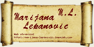Marijana Lepanović vizit kartica